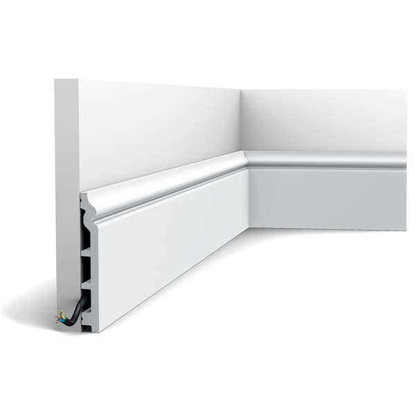 Jalkalista Orac Decor LUXXUS SX118-RAL9003 tyyli ajaton / klassinen