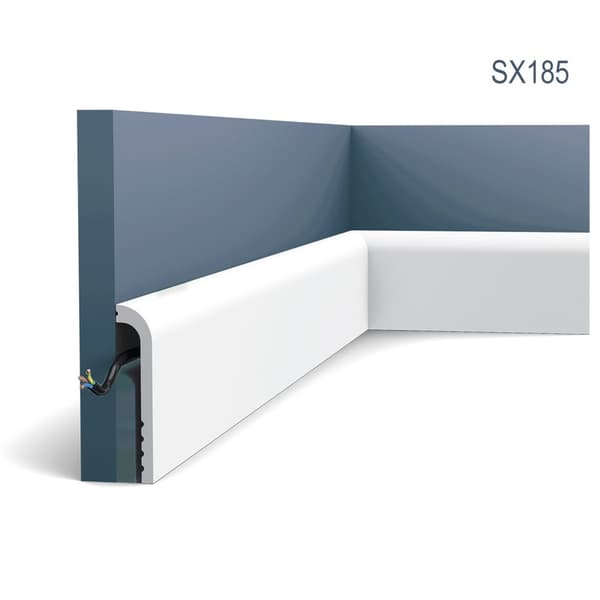 Jalkalistat Orac Decor LUXXUS SX185-box 1 laatikko kanssa 22 listat 44 m