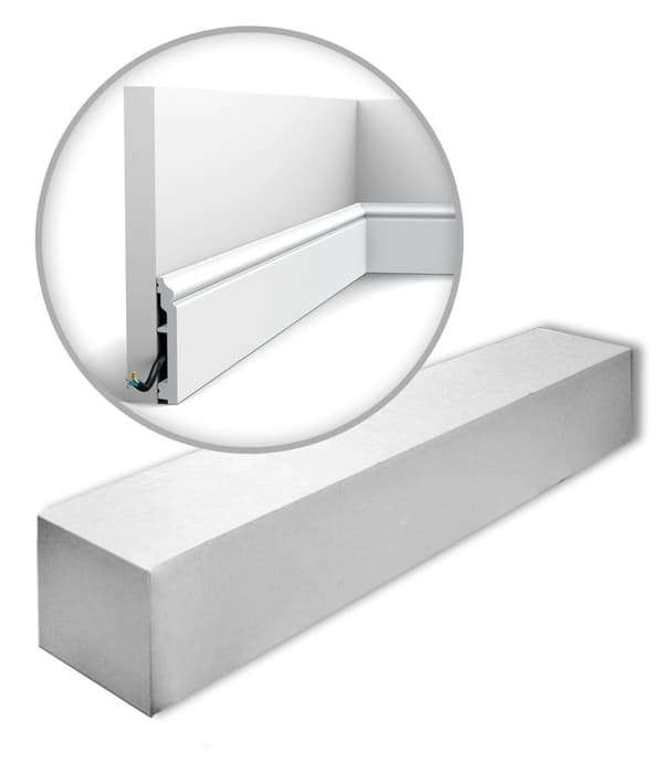Jalkalistat Orac Decor AXXENT SX173-RAL9003-box 1 laatikko kanssa 20 listat 40 m