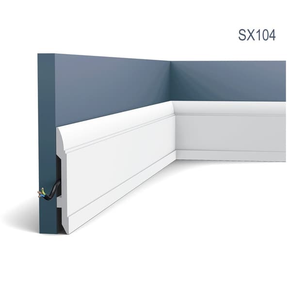 Jalkalistat Orac Decor LUXXUS SX104-box 1 laatikko kanssa 17 listat 34 m