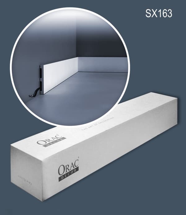 Jalkalistat Orac Decor AXXENT SX163-box 1 laatikko kanssa 26 listat 52 m