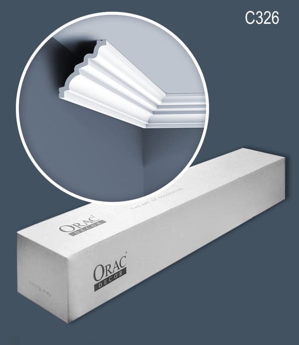 Kattolistat Orac Decor LUXXUS C326-box 1 laatikko kanssa 15 listat 30 m