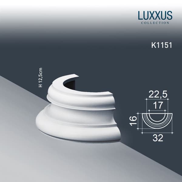 Halv kolonnbas Orac Decor LUXXUS K1151 stil tidlös / klassisk