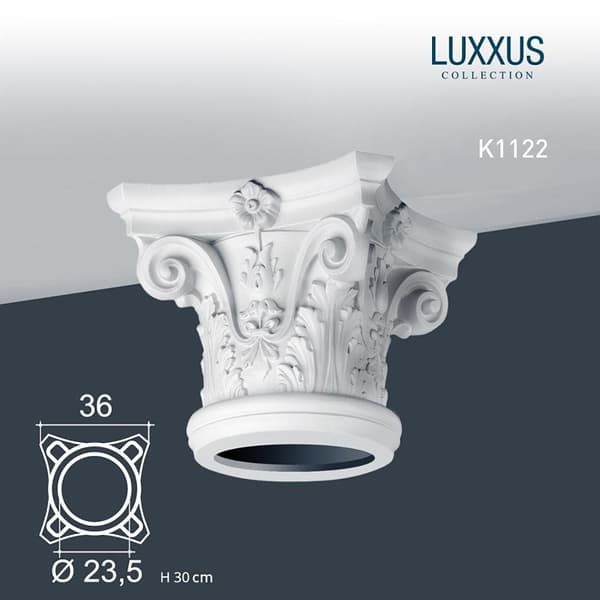 Full kolonnkapitäl Orac Decor LUXXUS K1122 stil Korintisk