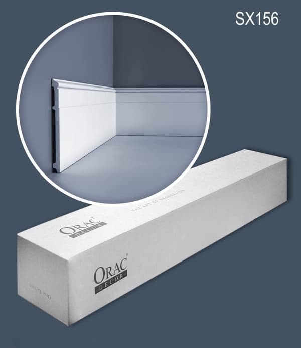 Jalkalistat Orac Decor LUXXUS SX156-box 1 laatikko kanssa 11 listat 22 m