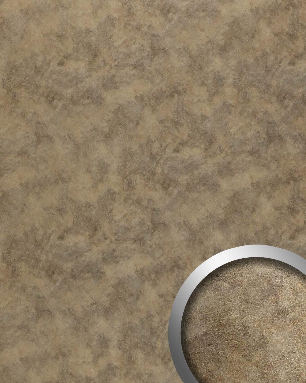 Väggpanel självhäftande WallFace DECO 20188-SA metall utseende slät glansigt brun 2,6 m2