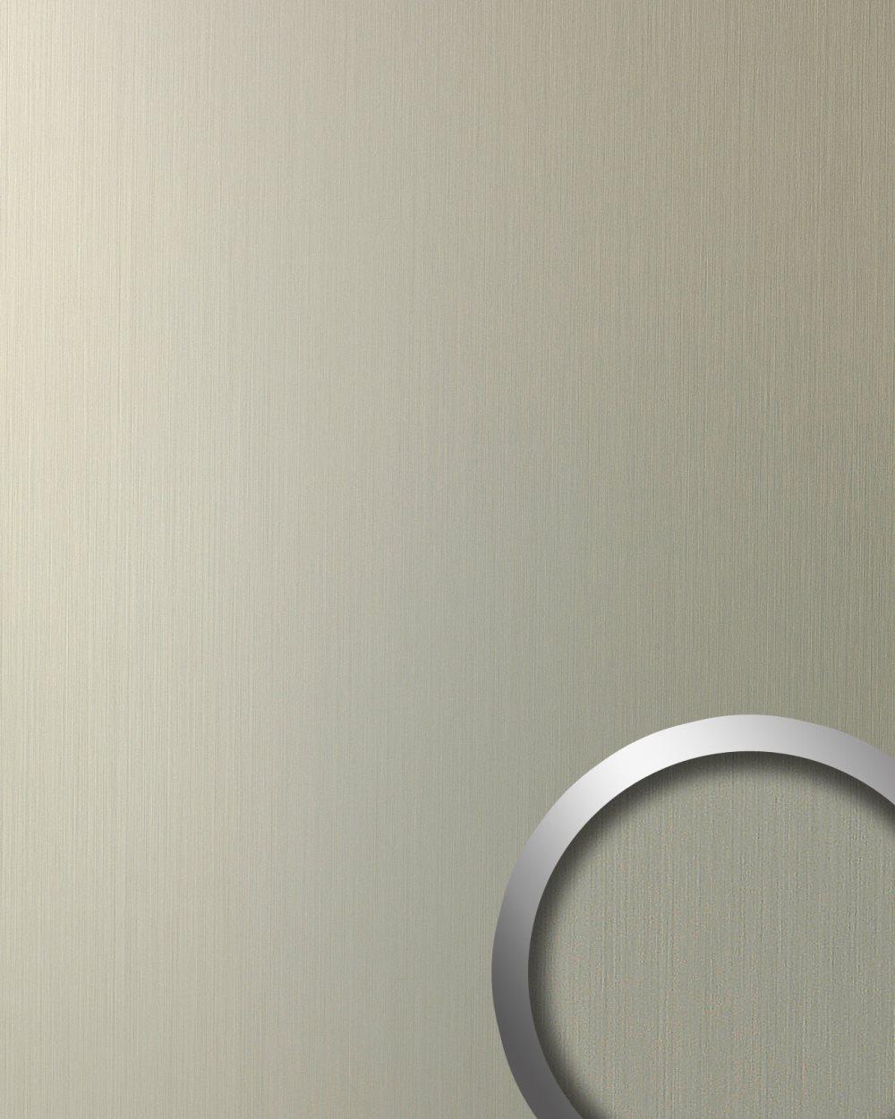 Väggpanel självhäftande WallFace DECO 12433-SA metall utseende slät borstad grå 2,6 m2