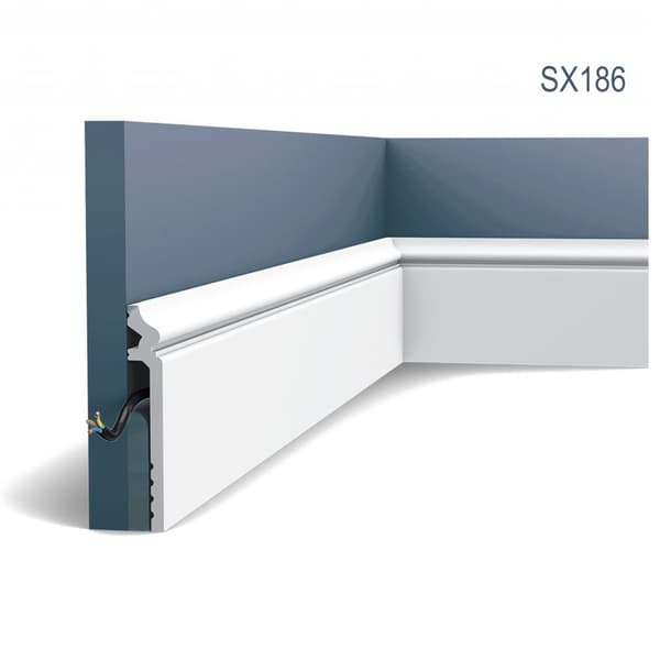 Jalkalistat Orac Decor LUXXUS SX186-box 1 laatikko kanssa 16 listat 32 m