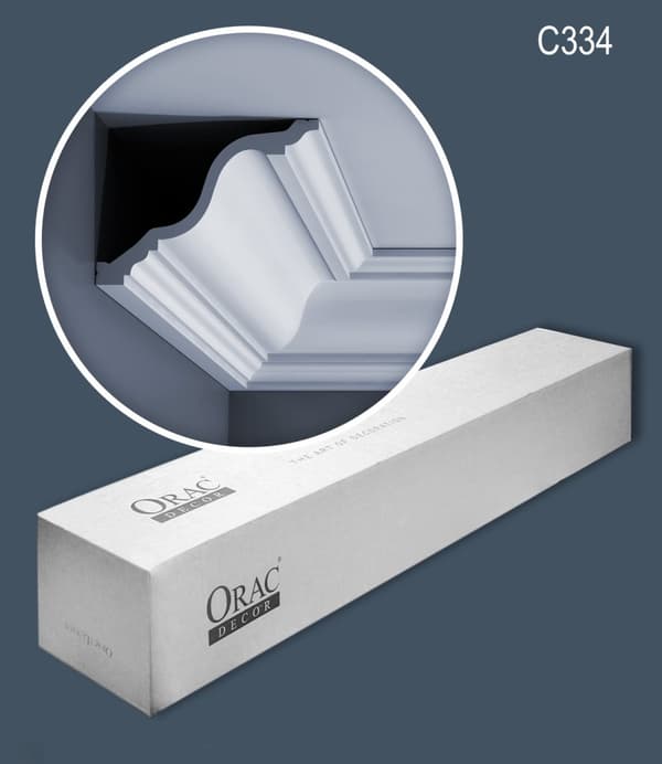 Taklister Orac Decor LUXXUS C334-box 1 låda innehåller 7 lister 14 m
