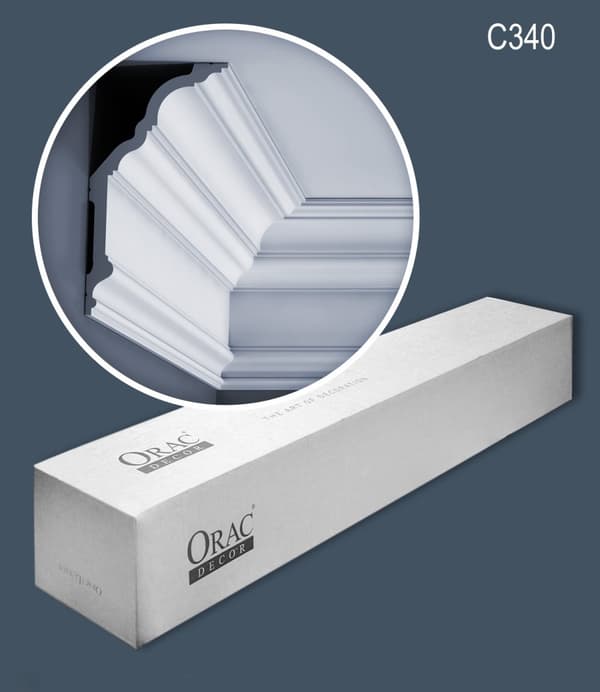 Kattolistat Orac Decor LUXXUS C340-box 1 laatikko kanssa 12 listat 24 m