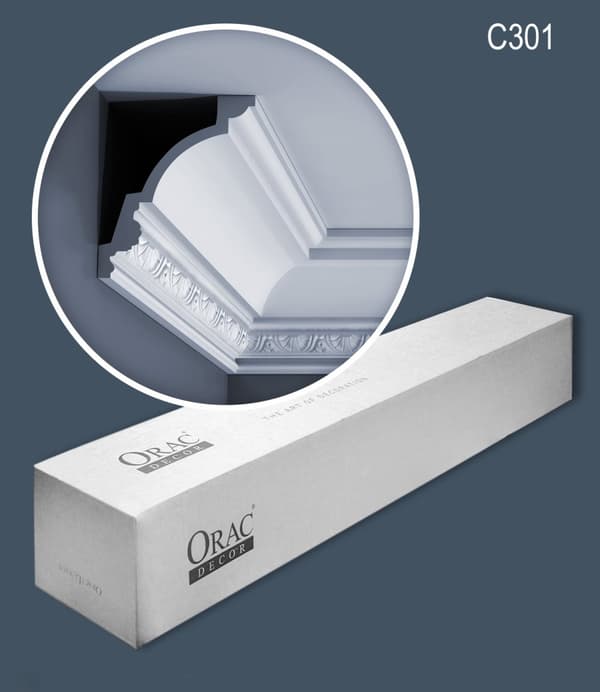Taklister Orac Decor LUXXUS C301-box 1 låda innehåller 8 lister 16 m