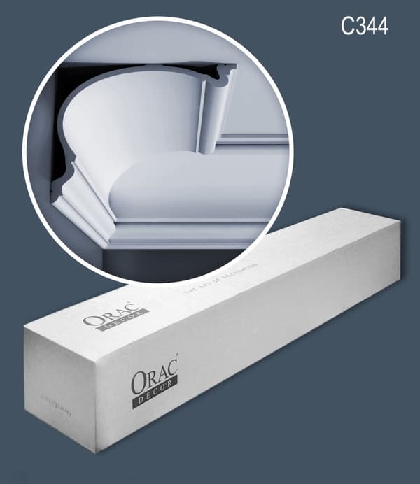 Kattolistat Orac Decor LUXXUS C344-box 1 laatikko kanssa 4 listat 8 m