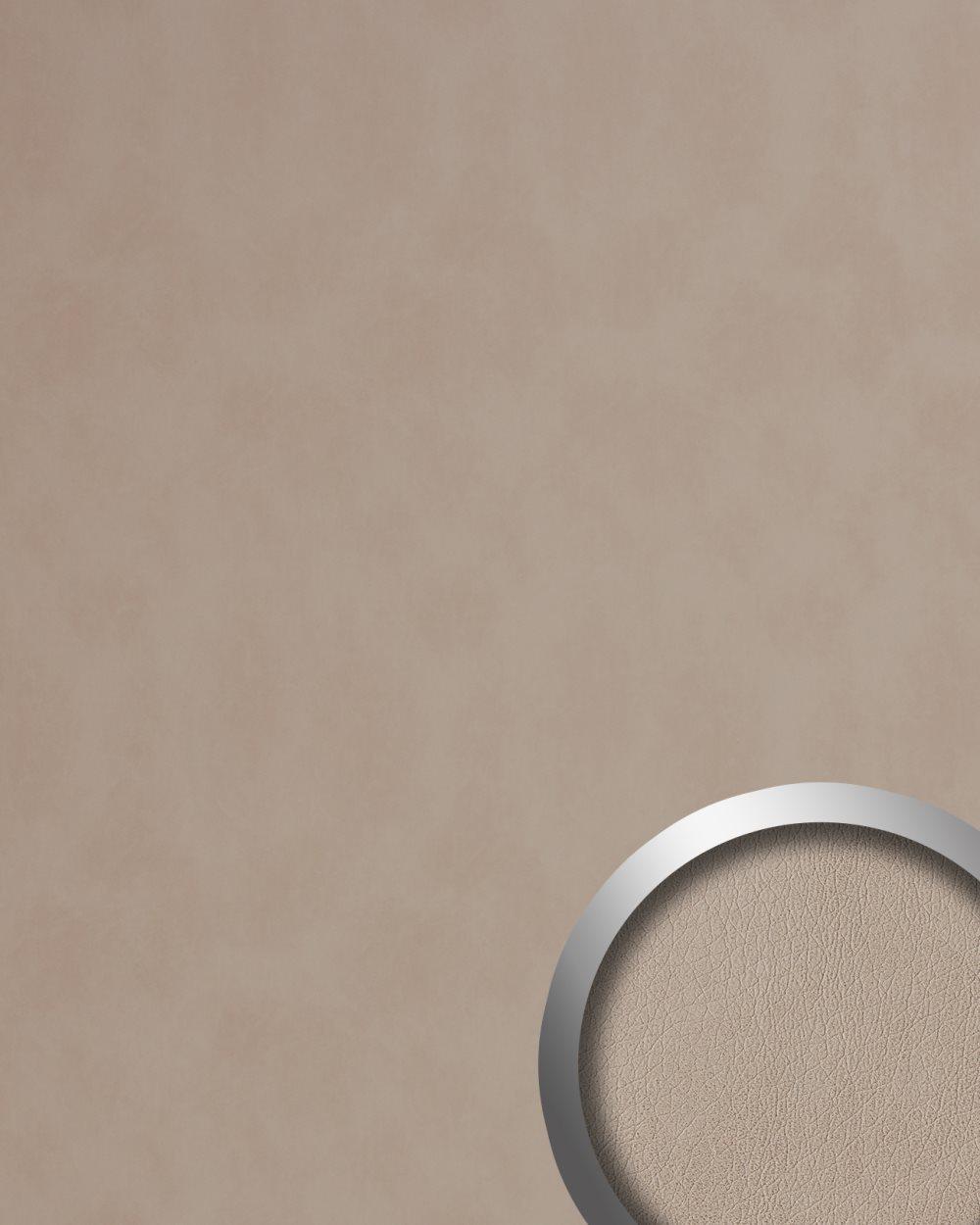 Väggpanel självhäftande WallFace LEATHER 19023-SA läder utseende slät matt beige 2,6 m2