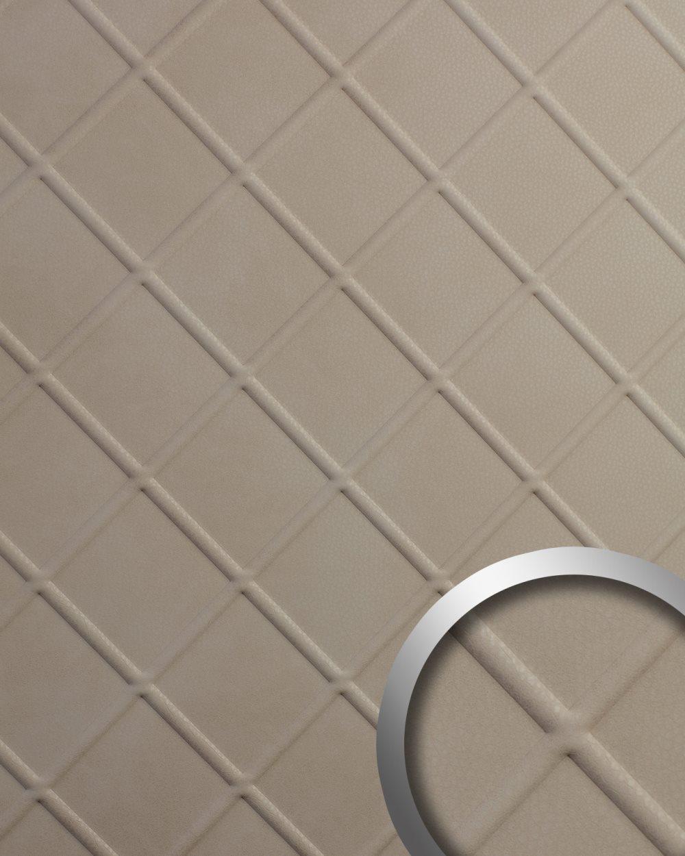 Väggpanel självhäftande WallFace LEATHER 19545-SA läder utseende präglad matt beige 2,6 m2