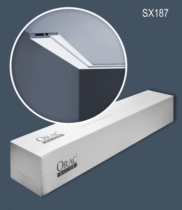 Jalkalistat Orac Decor MODERN SX187-box 1 laatikko kanssa 34 listat 68 m