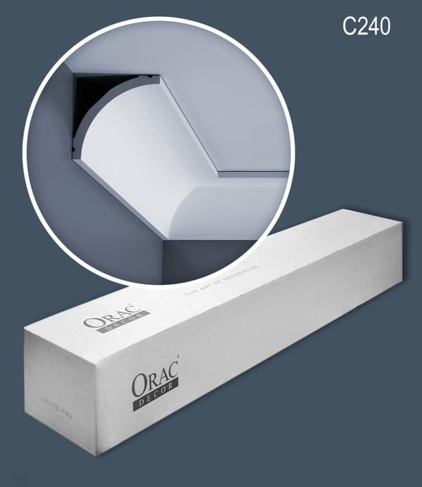 Kattolistat Orac Decor LUXXUS C240-box 1 laatikko kanssa 18 listat 36 m