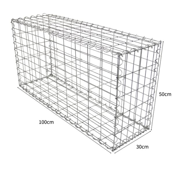6 st Gabioner | Gabionkorgar 50 cm (H) x 100 cm (B) x 30 cm (D) Gabion