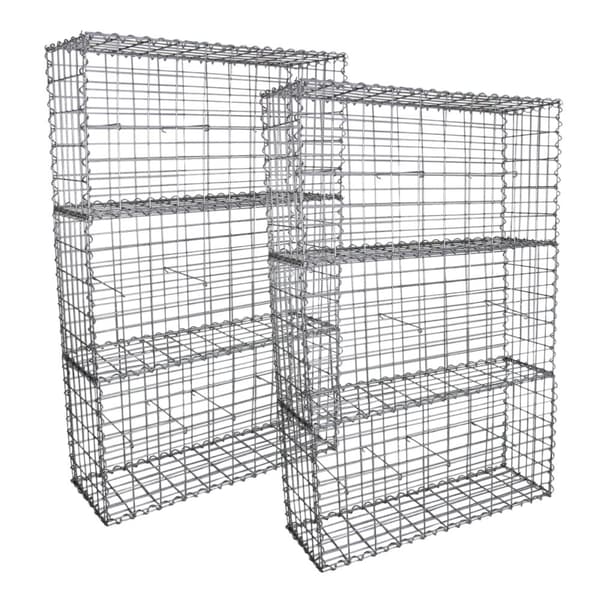 6 st Gabioner | Gabionkorgar 50 cm (H) x 100 cm (B) x 30 cm (D) Gabion