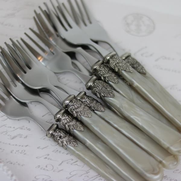 Chic Antique Linas Kagegaffel 12 stk - antik perle champagne