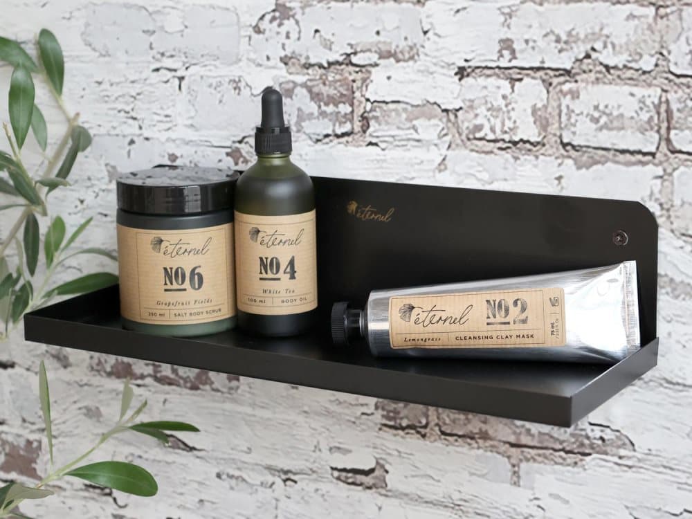 Éternel hylla H9 / L33 / W11 cm antik svart