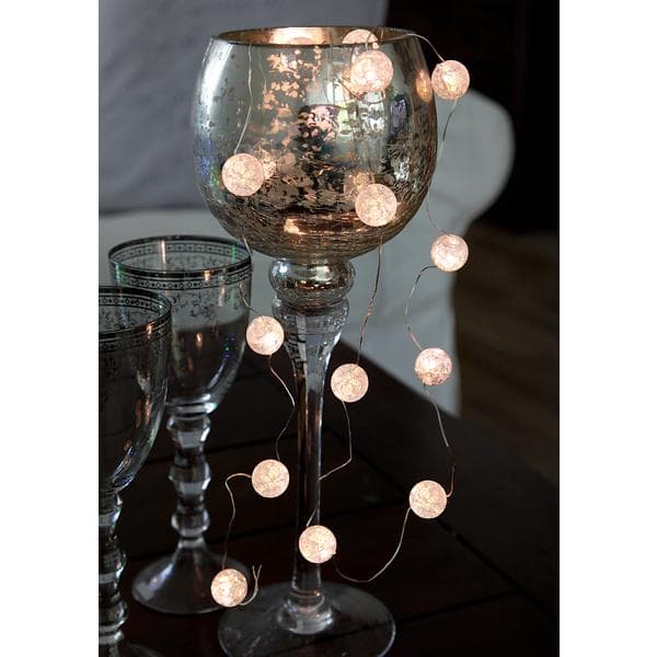Ljusslinga Dew Drop Batteridriven Varmvit 15 ljus 140cm
