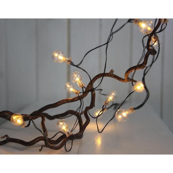 Ljusslinga Batteridriven Globe light Varmvit 16 ljus 240cm
