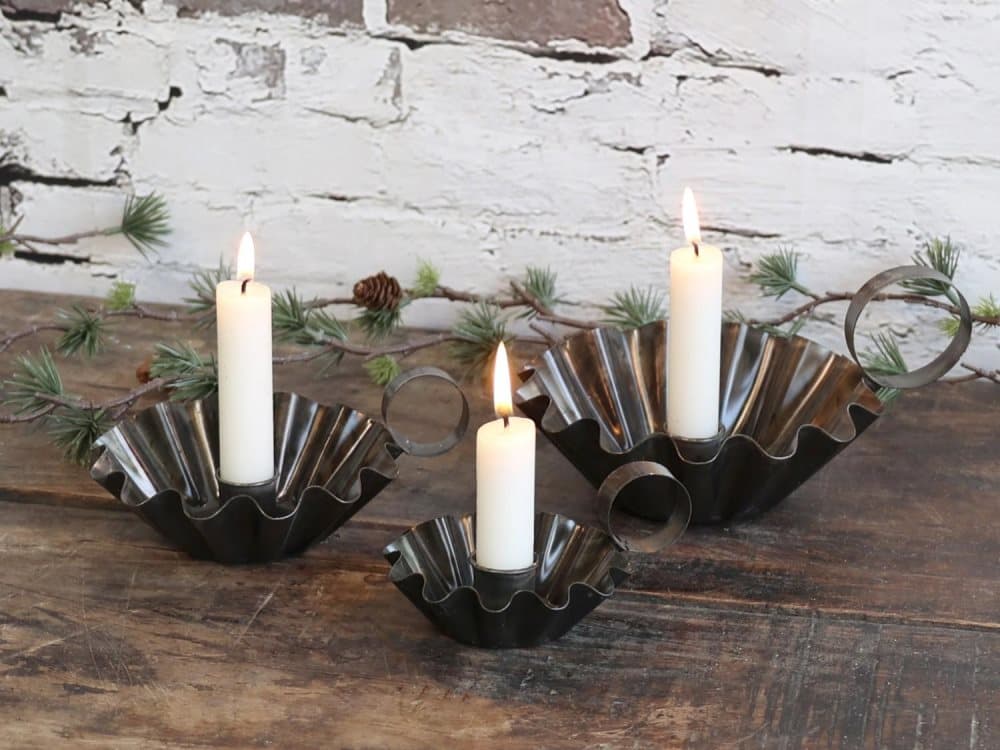 Nattljusstake Järn H7 / L14,5 / W12 cm antik mässing 1 st