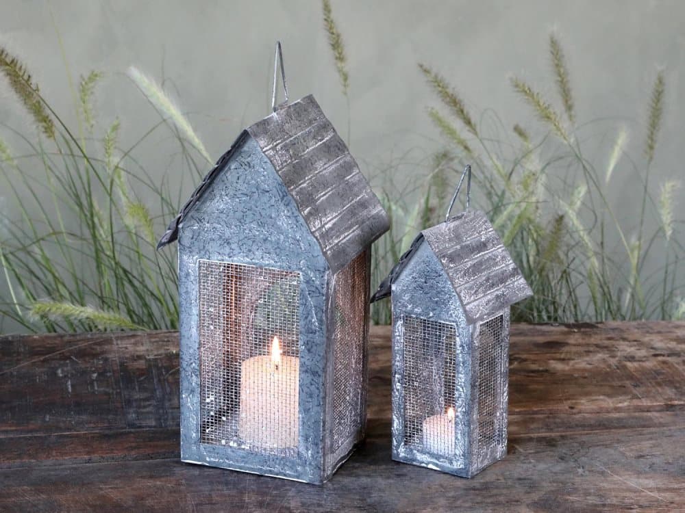 Ljushus fil de fer H16,5 / L8 / B6 cm antik zink 1st