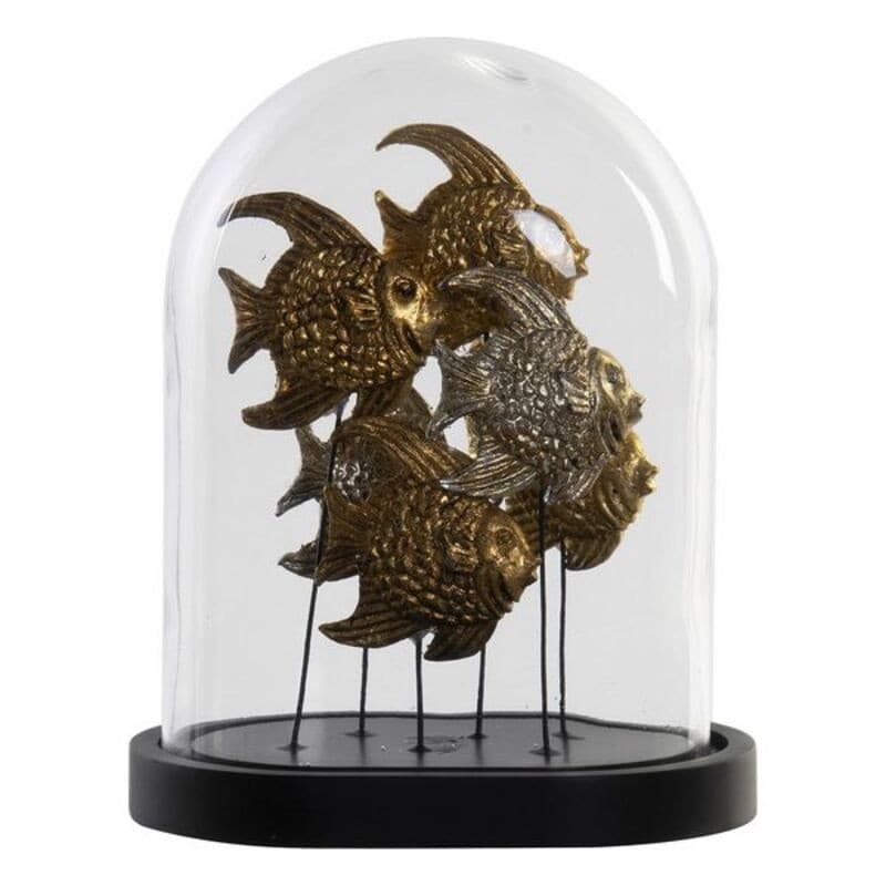 Prydnadsfigur DKD Home Decor Harts Glas Järn Trä MDF (21 x 16 x 27 cm)