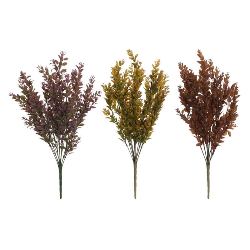 Buketter DKD Home Decor Brun Polyester Gul Rödbrun (12 x 12 x 55 cm) (3 pcs)