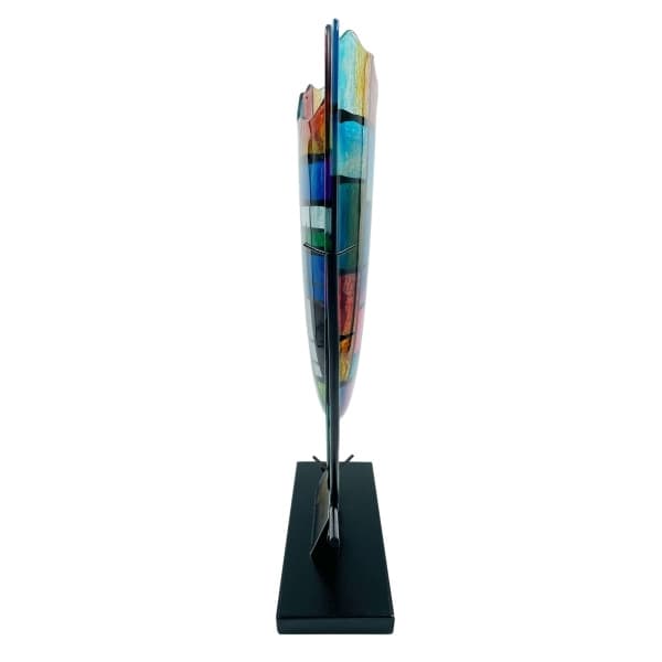 Glasvas Square & Smidesställning, H 47,5 cm - Benjamin