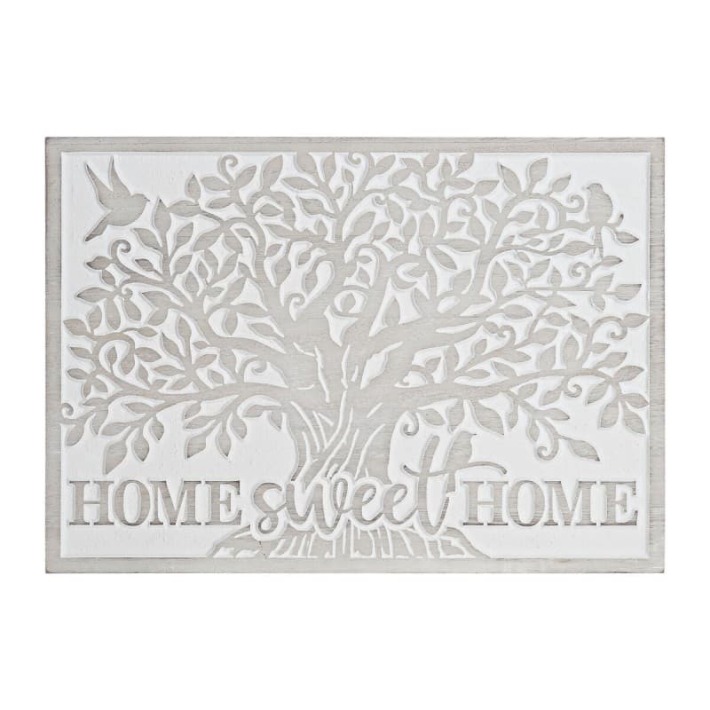 Väggdekoration DKD Home Decor Naturell MDF Vit Boho (40 x 1 x 28 cm)