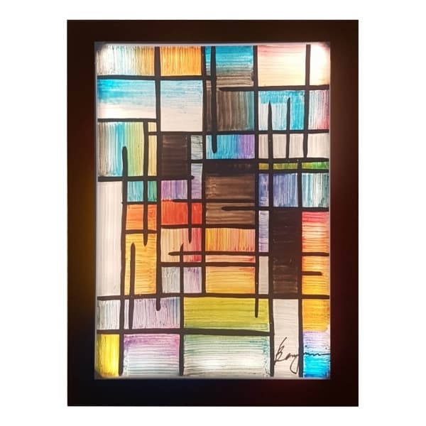 Glass Painting & Lighting, Square, Large - Benjamin