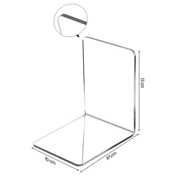 Bokstöd frostad plastskiva- 2-pack