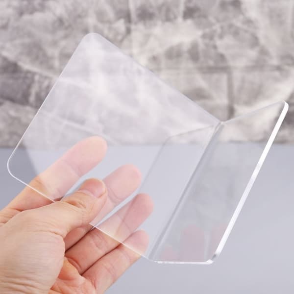 Bokstöd frostad plastskiva- 2-pack