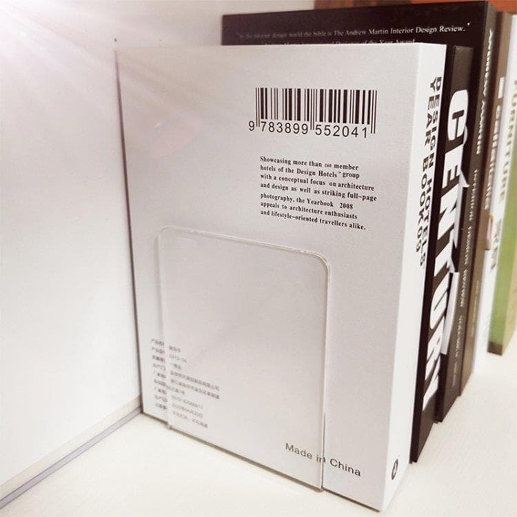 Transparent Bokstöd - 2-pack