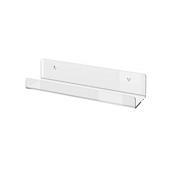Hylly läpinäkyvää muovia 30x10x6cm