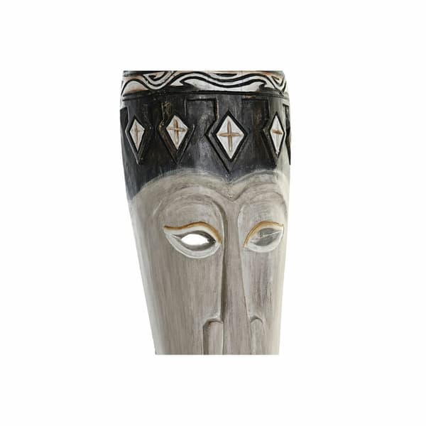 Prydnadsfigur DKD Home Decor Bambu Järn Mask (19 x 10 x 78 cm)