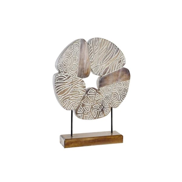 Prydnadsfigur DKD Home Decor Vit Brun Abstrakt 40 x 10 x 51 cm