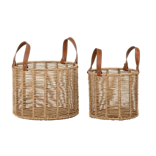 Korg - set DKD Home Decor 32 x 32 x 26 cm Metall Snöre 32 x 32 x 39 cm Boho