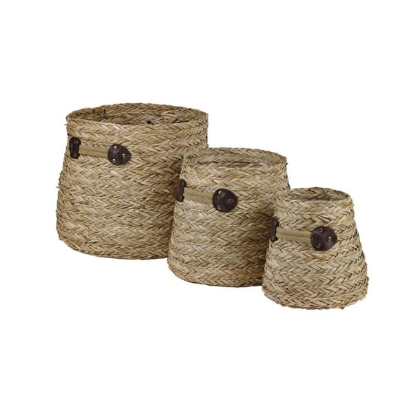 Korg - set DKD Home Decor Sjögräs (30 x 30 x 28 cm)