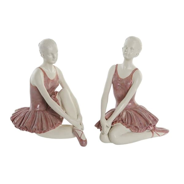 Prydnadsfigur DKD Home Decor Romantisk Balettdansare 16 x 11 x 17 cm (2 antal)