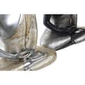 Miniatyrbild 2 av 2: Prydnadsfigur DKD Home Decor Silvrig Svart Gyllene Buddha Harts Orientalisk (26 x 15 x 40 cm) (2 antal)
