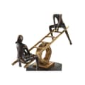 Miniatyrbild 2 av 2: Prydnadsfigur DKD Home Decor Svart Gyllene Metall Harts Personer Modern (27 x 9 x 27,5 cm)