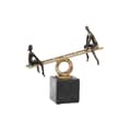 Miniatyrbild 1 av 2: Prydnadsfigur DKD Home Decor Svart Gyllene Metall Harts Personer Modern (27 x 9 x 27,5 cm)