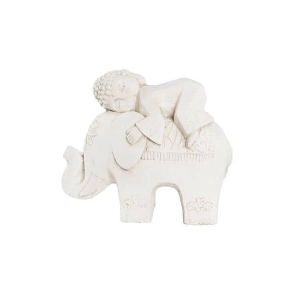 Prydnadsfigur DKD Home Decor Vit Elefant Orientalisk 44 x 22 x 40 cm