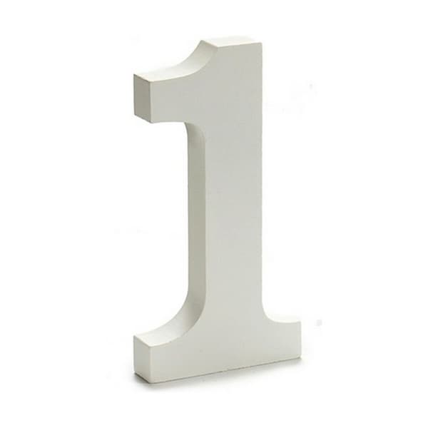 Siffror Pincello 1 Vit 1,8 x 21 x 17 cm (12 antal)