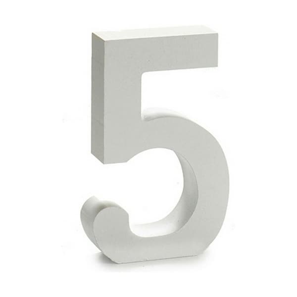 Siffror Pincello 5 Vit 2 x 16 x 14,5 cm (24 antal)