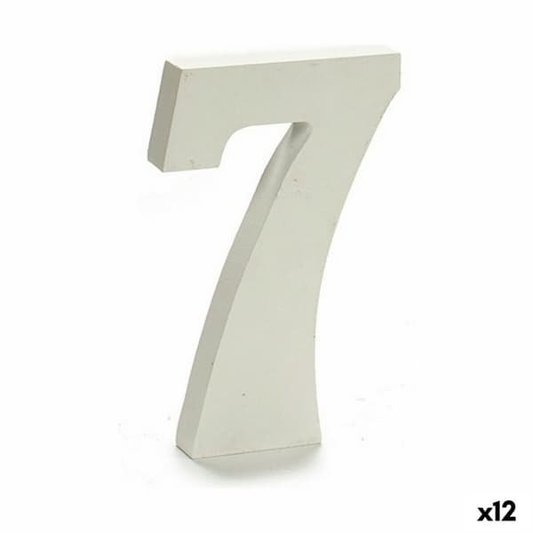 Siffror Pincello 7 Vit 1,8 x 21 x 17 cm (12 antal)