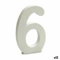 Miniatyrbild 1 av 2: Siffror Pincello 6 Vit 1,8 x 21 x 17 cm (12 antal)